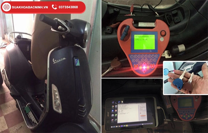 Làm chìa khóa xe vespa lx tại nhà Hà Nội 