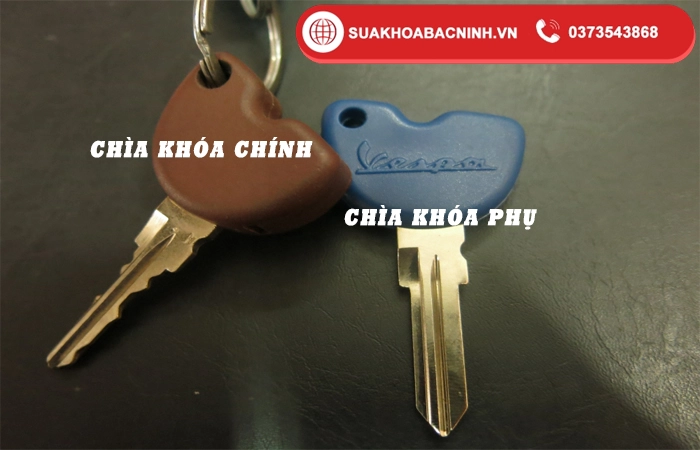 Chìa khóa chính và chìa khóa phụ của dòng xe Piaggio